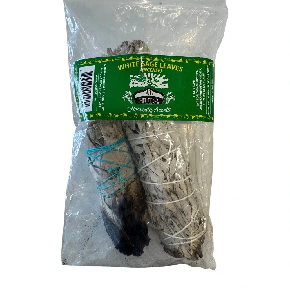 Al Huda Heavenly Scents White Sage Smudge Sticks and Palo Santo Wood Incense Set